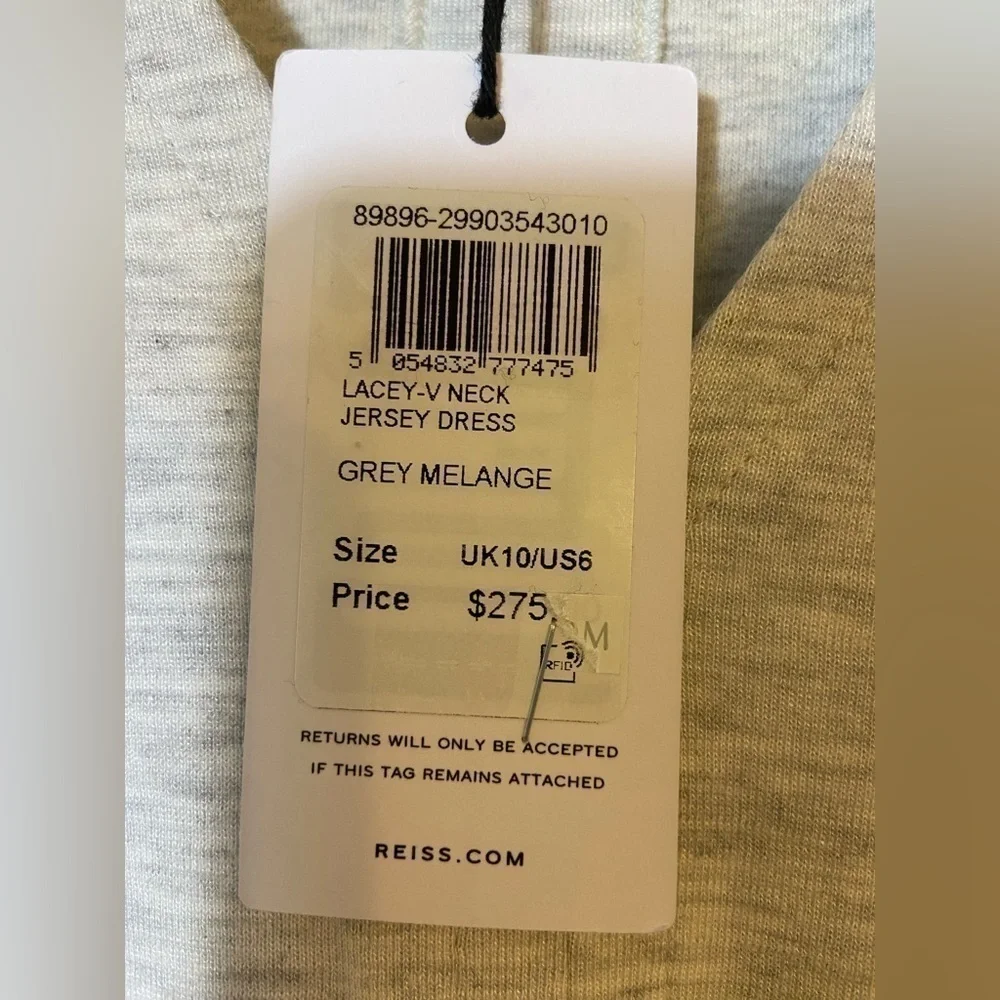 REISS Lacey Dolman Sleeve T-shirt Dress Gray Size US 6 NWT New